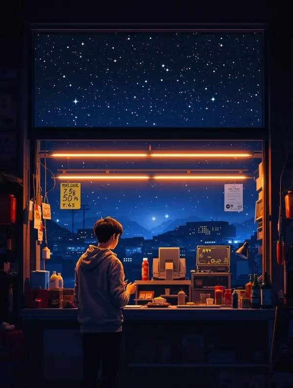 深夜便利店的常客封面